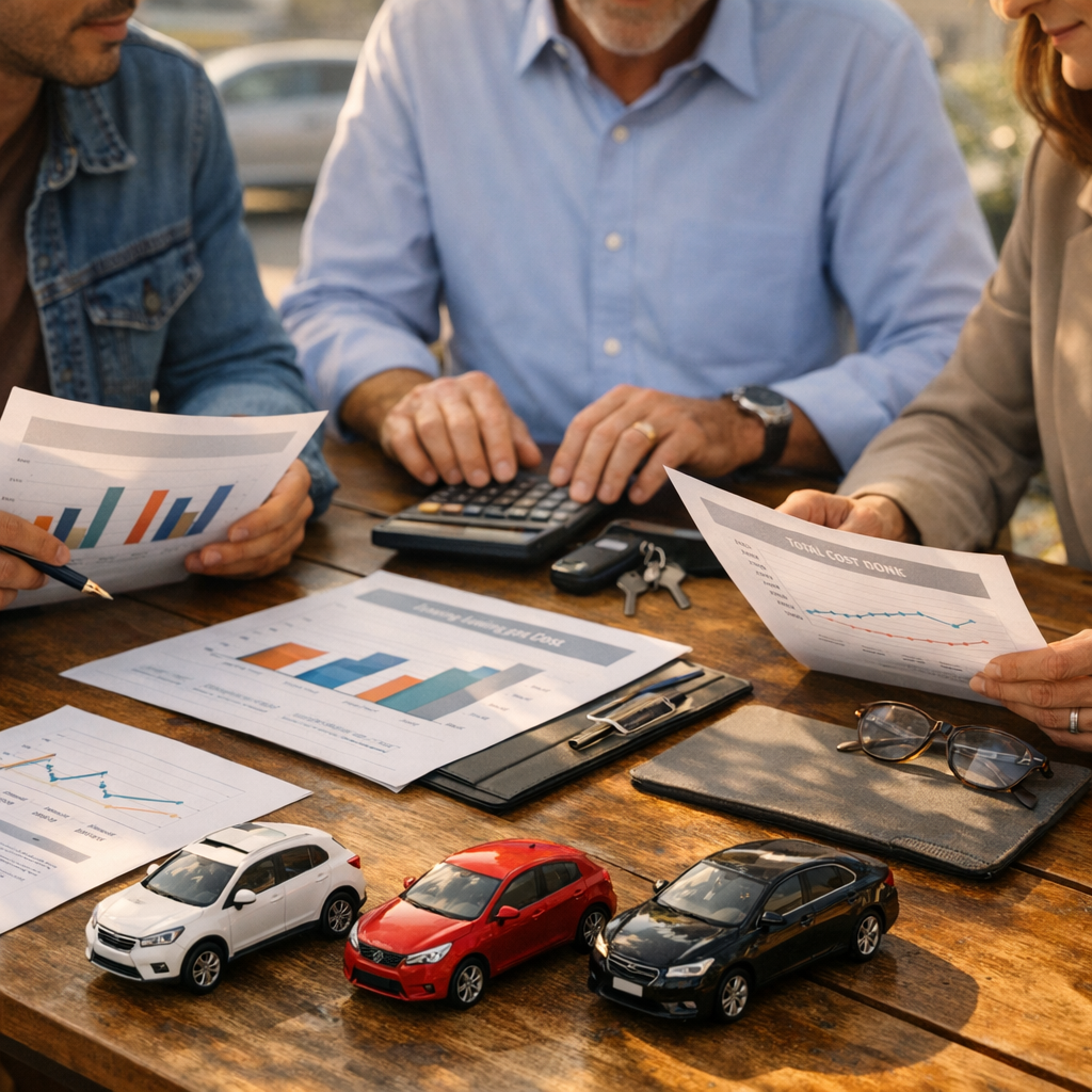 Simulation 2025-2026 : trois profils et coût total net du leasing vs achat