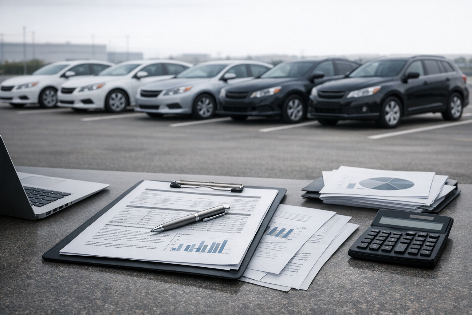 Parking professionnel et documents de flotte automobile