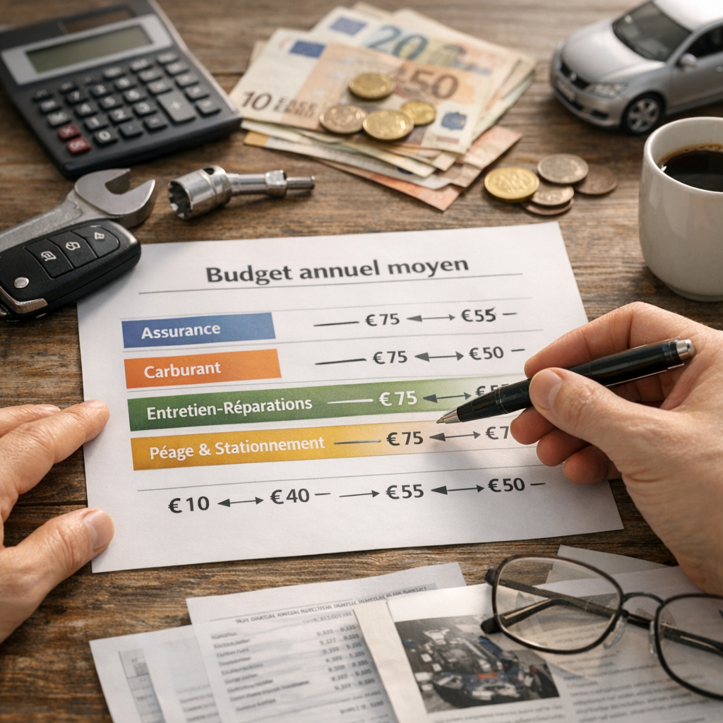 Budget annuel moyen, postes de dépense et fourchettes à lire avec prudence