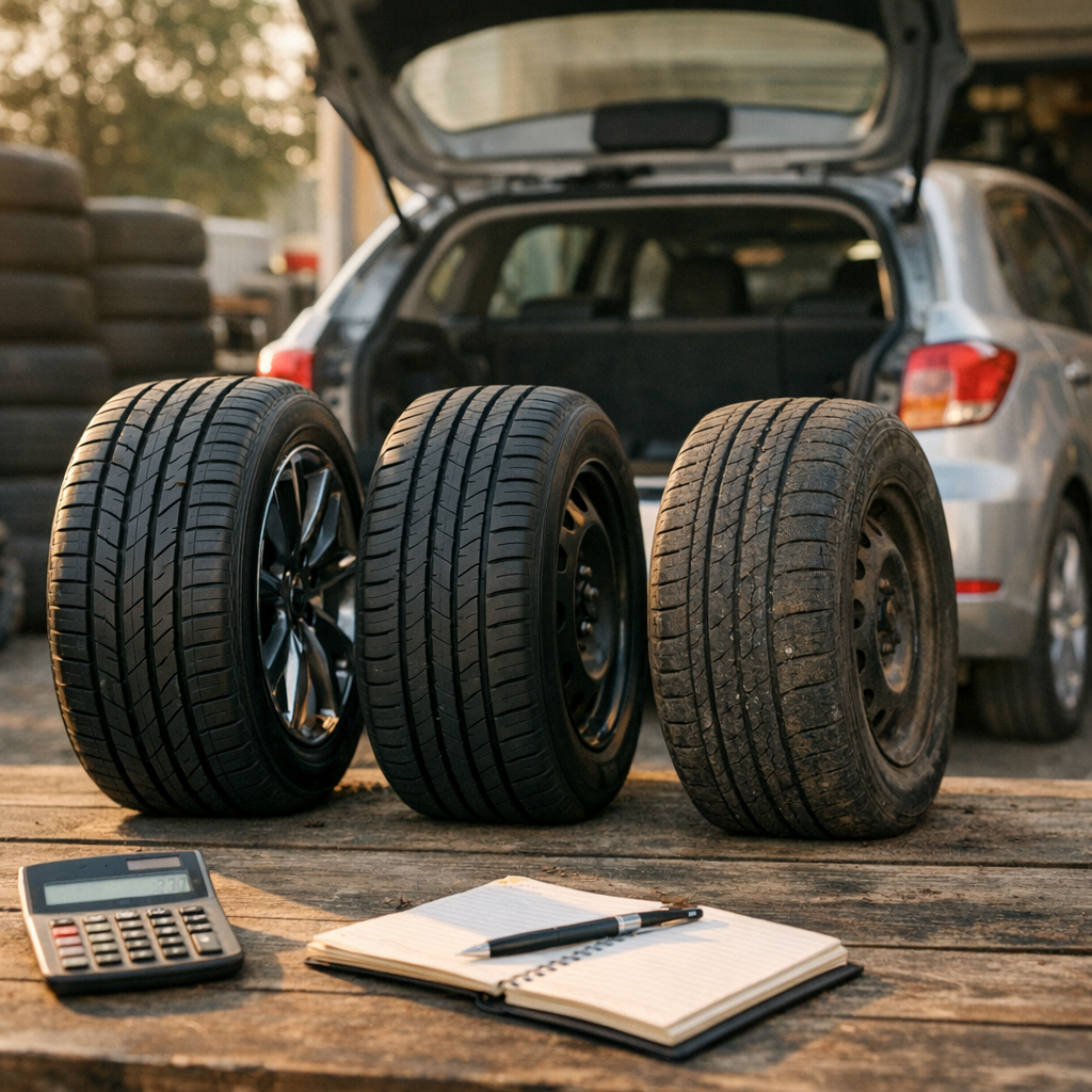 Comment choisir entre pneus premium, budget ou occasion sans se tromper sur le coût par an ?