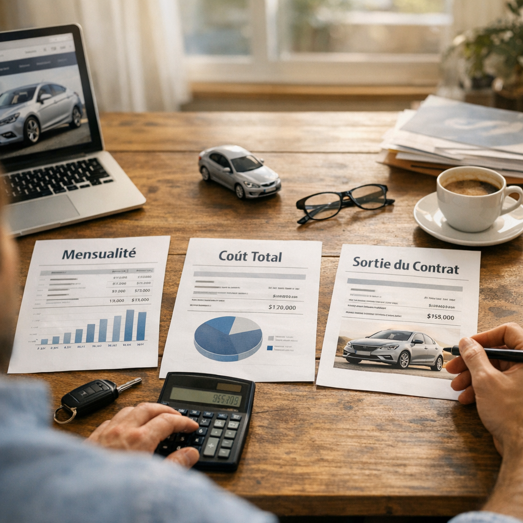 Comparatif des coûts : faut-il regarder la mensualité, le coût total ou la sortie du contrat ?