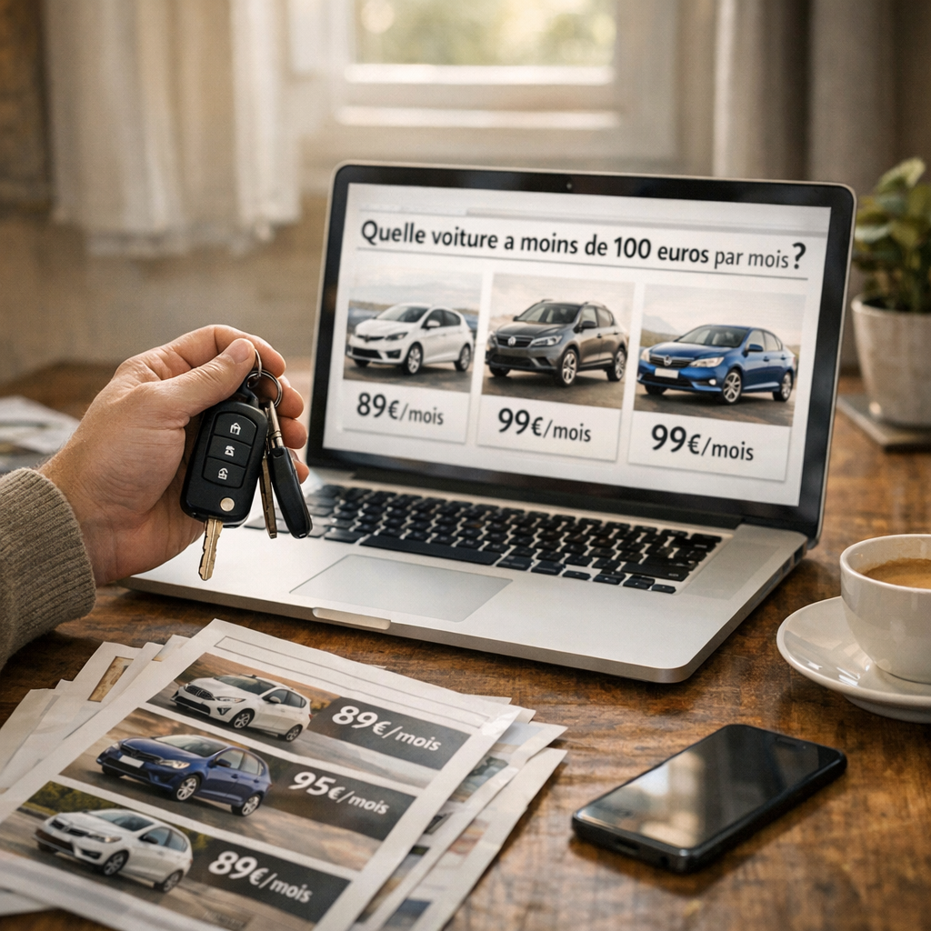 Quelle voiture a moins de 100 euros par mois ?