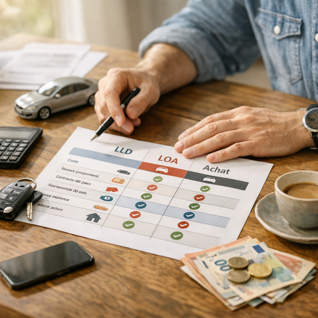 LLD, LOA ou achat : le tableau de décision utile pour votre budget auto