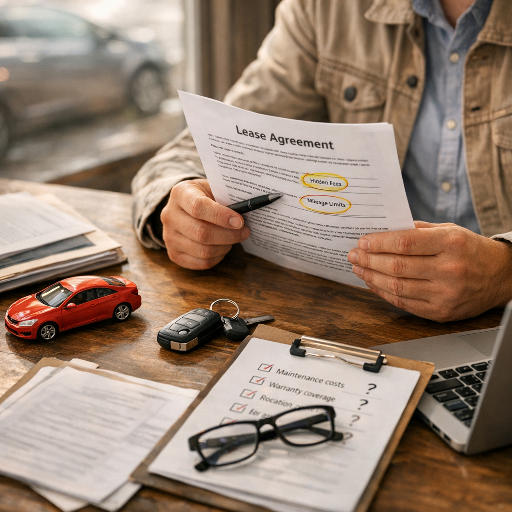 Tableau de vérification : ce qu'un loyer plus bas peut cacher dans un contrat de leasing