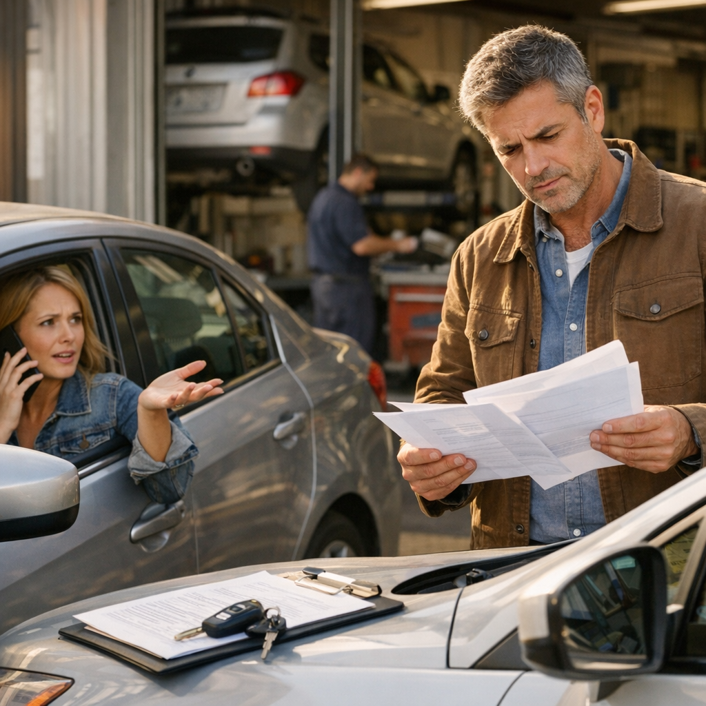 Véhicule de remplacement garanti par le contrat ou voiture de courtoisie du garage : la confusion qui coûte du temps